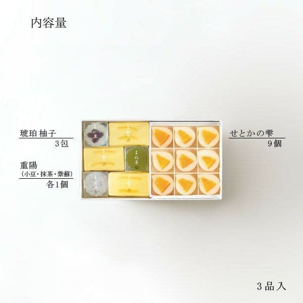 琥珀詰合せ 3品入 (AK-21S)｜京都 四条河原町にある和菓子屋 永楽屋の