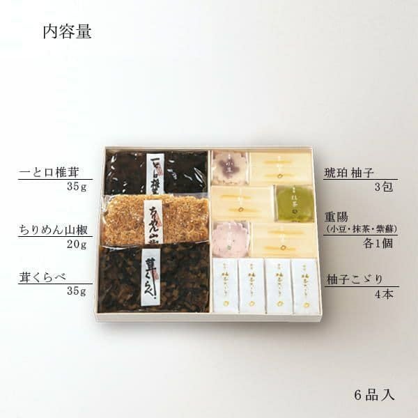 和 なごみ 6品入 (NG-P25) | 京菓子・京佃煮 永楽屋